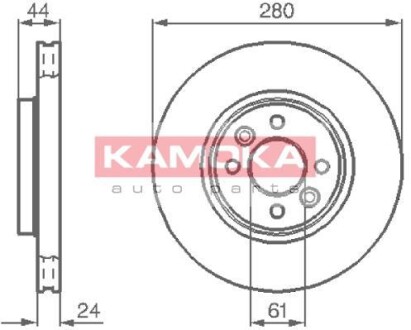 Гальмiвнi диски Renault Kangoo 97- KAMOKA 1032248