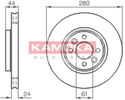 Гальмiвний диск Renault Kangoo 97- KAMOKA 1032248