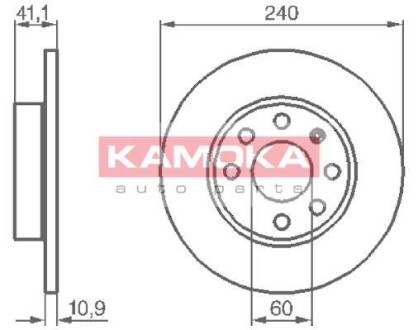 Гальмiвнi диски OPEL CORSA C 00- KAMOKA 1032258