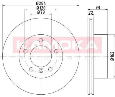 Гальмiвний диск BMW 1 (E81/E87/F20) 03- KAMOKA 103231