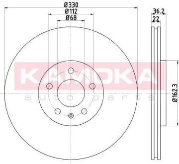 Гальмiвнi диски Audi A4/A5 08-17/Q5 08- KAMOKA 103238