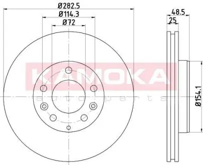 Гальмiвний диск Mazda 6 02-13 KAMOKA 1032420