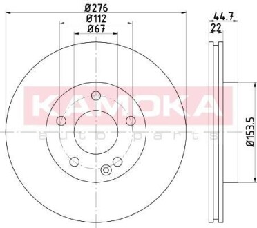 Гальмiвнi диски MB A-class (W169) /B-class (W245) 05-12 KAMOKA 1032440