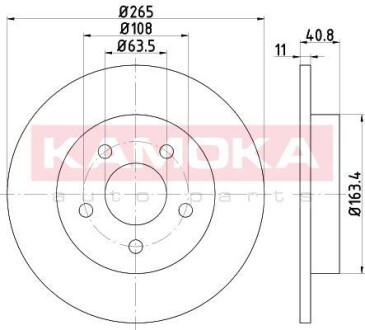 Гальмiвнi диски FORD C-MAX 07-/FOCUS II 04- KAMOKA 1032452 (фото 1)