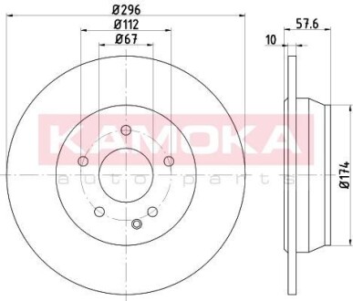 Гальмiвнi диски MERCEDES VIANO 03-/VITO 03- KAMOKA 1032468 (фото 1)