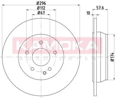 Тормозной диск MERCEDES VIANO 03-/VITO 03- KAMOKA 1032468