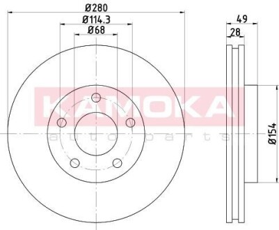 Гальмiвнi диски Nissan Almera/Primera/X-Trail 01-13 KAMOKA 1032498