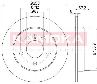 Гальмiвнi диски MB A-class (W169)/B (W245) 04-12 KAMOKA 1032516