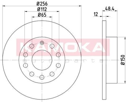 Гальмiвнi диски AUDI A3 03-/SKODA OCTAVIA 04-/SUPERB 08- KAMOKA 1032552