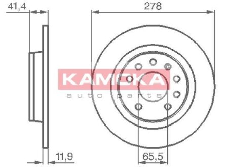 Гальмiвнi диски Opel Signum/Vectra C 02-09 KAMOKA 1032576