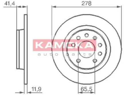 Гальмiвний диск Opel Signum/Vectra C 02-09 KAMOKA 1032576