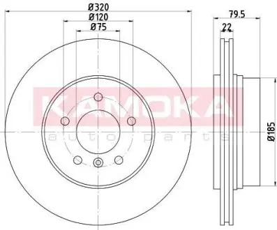 Тормозной диск BMW X3 (E83) 04- KAMOKA 1032594