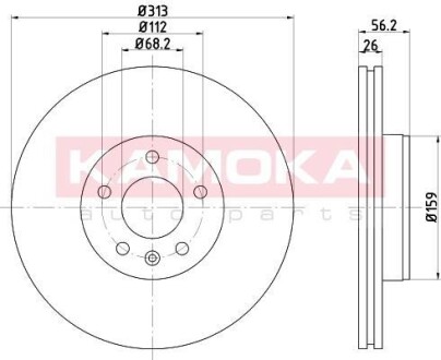 Гальмiвнi диски VW T4 96-03 KAMOKA 103259