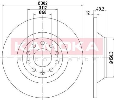 Гальмiвнi диски AUDI A6 04- KAMOKA 1032616