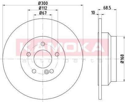 Гальмiвнi диски MERCEDES KLASA E (W211) 02-08 KAMOKA 1032617