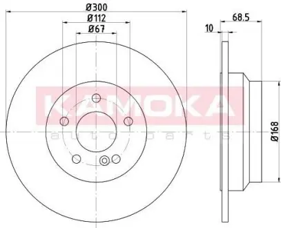 Гальмiвний диск MERCEDES KLASA E (W211) 02-08 KAMOKA 1032617