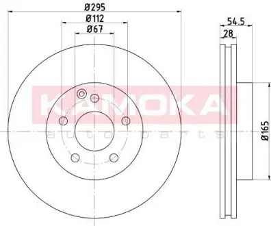 Гальмiвний диск MERCEDES KLASA E (W211) 02-08 KAMOKA 103278