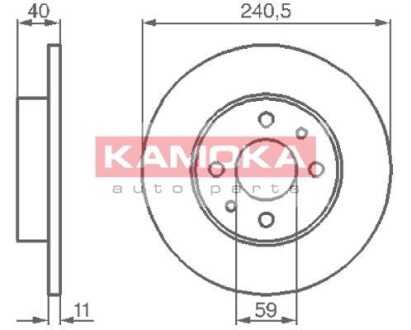 Гальмiвнi диски FIAT CINQUECENTO 91-97/PUNTO 93-99/SEICENTO 98- KAMOKA 103280