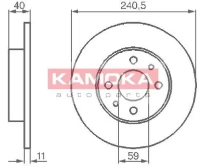 Гальмiвний диск FIAT CINQUECENTO 91-97/PUNTO 93-99/SEICENTO 98- KAMOKA 103280
