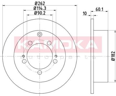 Гальмiвнi диски Mitsubishi Outlander/Lancer 03- KAMOKA 1032820