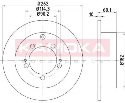 Гальмiвний диск Mitsubishi Outlander/Lancer 03- KAMOKA 1032820