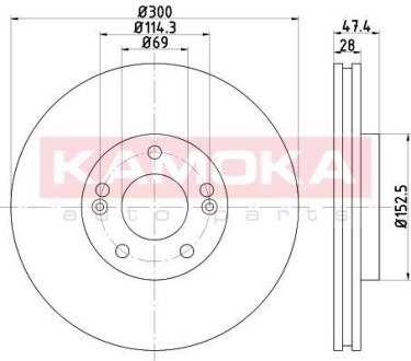 Гальмiвнi диски HYUNDAI I30 07-/KIA CEED 12- KAMOKA 103289