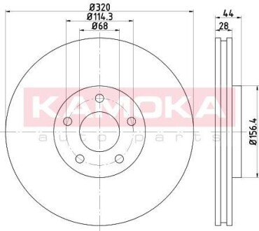 Гальмiвнi диски Nissan Juke 13-/Qashqai 07-13/Renault Koleos 08- KAMOKA 103290