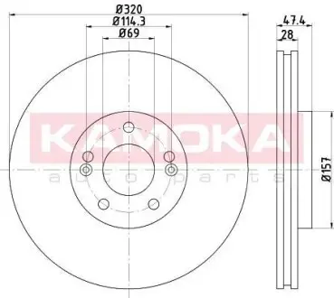 Гальмiвний диск Hyundai i40/ix35 11-/Tucson 15-/Kia Ceed 12- KAMOKA 103296