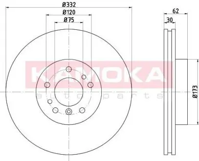 Тормозной диск BMW X5 (E53) 00- KAMOKA 103298