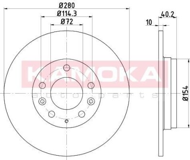 Гальмiвнi диски MAZDA 6 I/II 02- KAMOKA 1033000