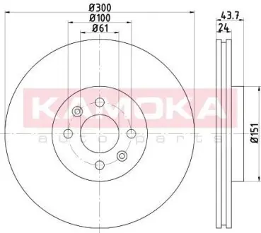 Гальмiвний диск RENAULT GRAND SCENIC II 03-/SCENIC II 04- KAMOKA 1033026