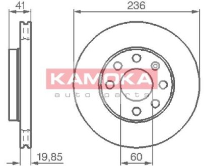 Гальмiвнi диски DAEWOO NEXIA 95-97/LANOS 97- KAMOKA 103302