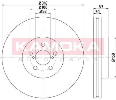 Гальмiвнi диски Subaru Forester/Legacy/Outback 03- KAMOKA 103303