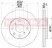 Тормозной диск передний 1613819880, 4246F0, 4246J0, 1618862380, 1630633180 KAMOKA 1033054 (фото 1)