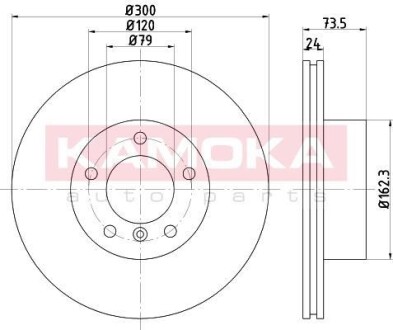 Гальмiвнi диски BMW 1 (E81/E87) 04-/3 (E90) 05- KAMOKA 1033072