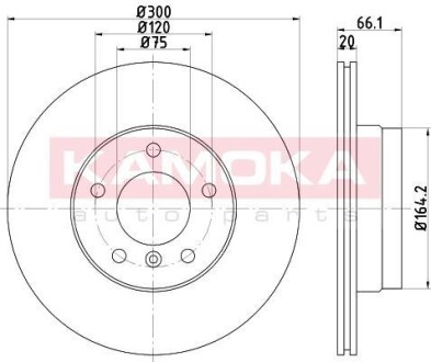 Гальмiвнi диски BMW 1 (E81/E87) 04-/3 (E90) 05- KAMOKA 1033098 (фото 1)