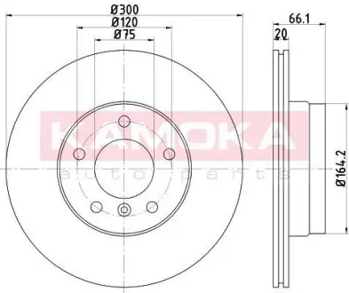 Гальмiвний диск BMW 1 (E81/E87) 04-/3 (E90) 05- KAMOKA 1033098
