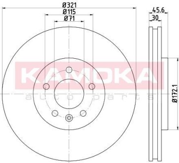 Гальмiвнi диски OPEL ASTRA J 09-/ZAFIRA 11- KAMOKA 103311