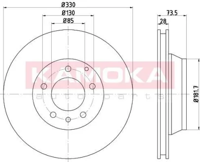 Гальмiвнi диски KAMOKA 1033160