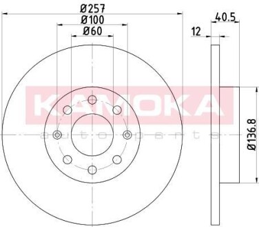 Гальмiвнi диски Fiat Punto/Opel Corsa D 06- KAMOKA 1033568