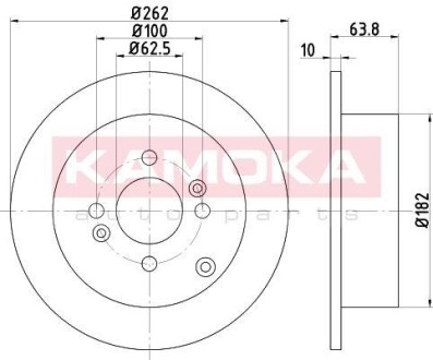 Гальмiвнi диски Hyundai Accent/Getz 05-10/Kia Rio 05- KAMOKA 1033588