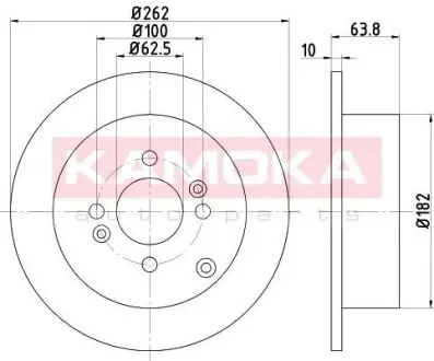 Гальмiвний диск Hyundai Accent/Getz 05-10/Kia Rio 05- KAMOKA 1033588