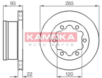 Гальмiвнi диски заднi MB Sprinter 408-416/VW LT 46 96- KAMOKA 103382