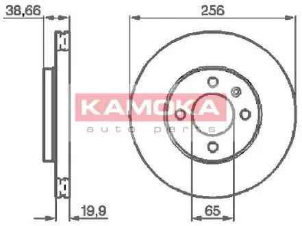 Тормозной диск VW Caddy -03/Golf II-III -02/Passat -97 KAMOKA 103414