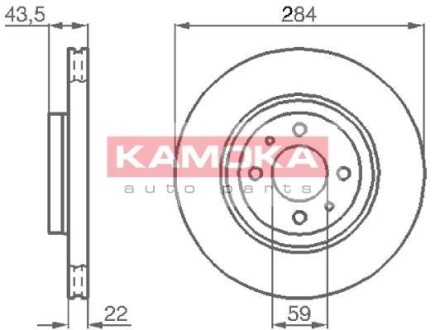 Гальмiвнi диски FIAT BRAVA/O 96-01/DOBLO 01-/MAREA 98- KAMOKA 103440