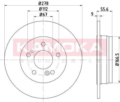 Гальмiвнi диски MB C-class (W202/W203/CL203/S202)/E (W124/W210/S124) -07 KAMOKA 103448