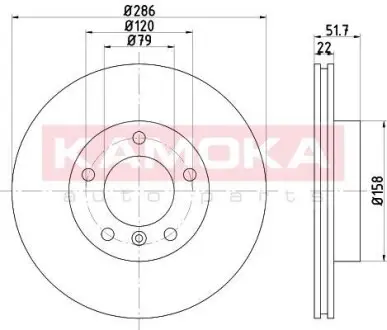 Тормозной диск BMW 3 (E36/E46) 90-05 KAMOKA 103516