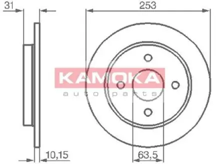 Гальмiвний диск FORD FOCUS 98-04 KAMOKA 103562