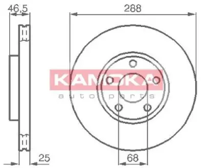 Гальмiвний диск Audi A4/A6/VW Passat 95-08/Skoda Superb 02-08 KAMOKA 103640