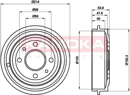 Тормозной барабан KAMOKA 104026